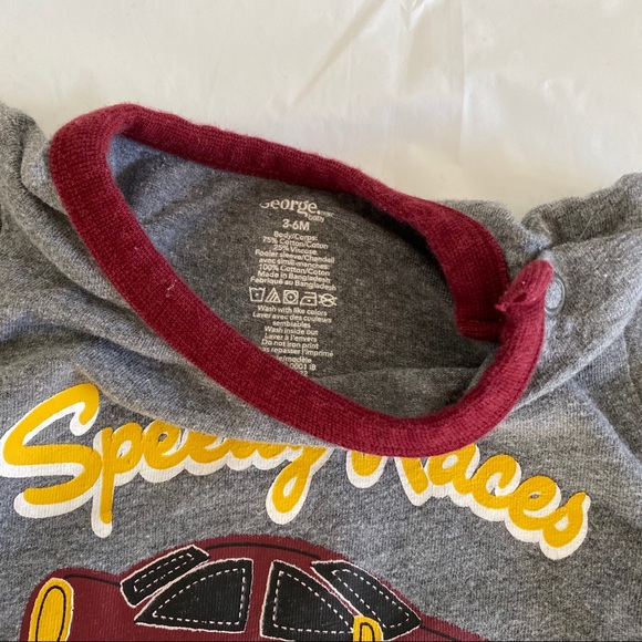 4 For $10. George 3-6 Months Baby Footless Onesie - Picture 4 of 4